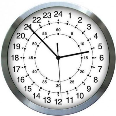 שעון קיר 24 שעות