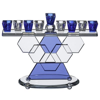 חנוכיית קריסטל מהודרת וצבעונית