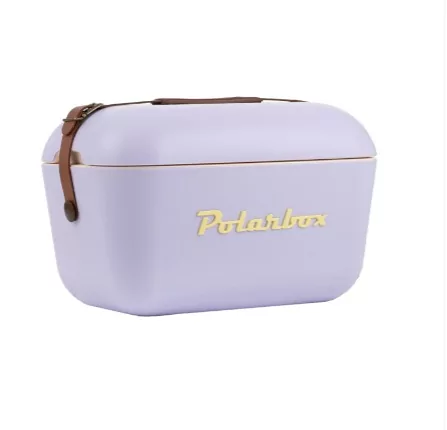 צידנית קשיחה 12 ליטר Polarbox בעיצוב וינטג' עם רצועת כתף מעור – תמונה 2