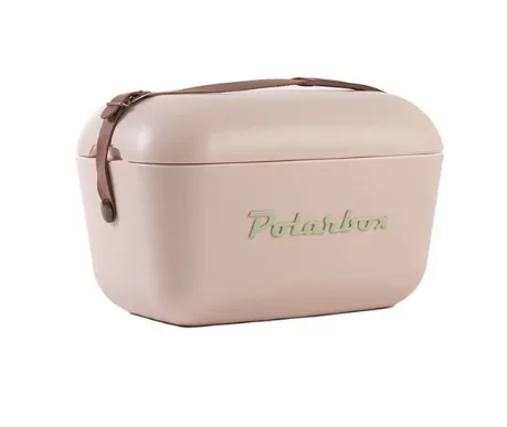 צידנית קשיחה 12 ליטר Polarbox בעיצוב וינטג' עם רצועת כתף מעור – תמונה 4