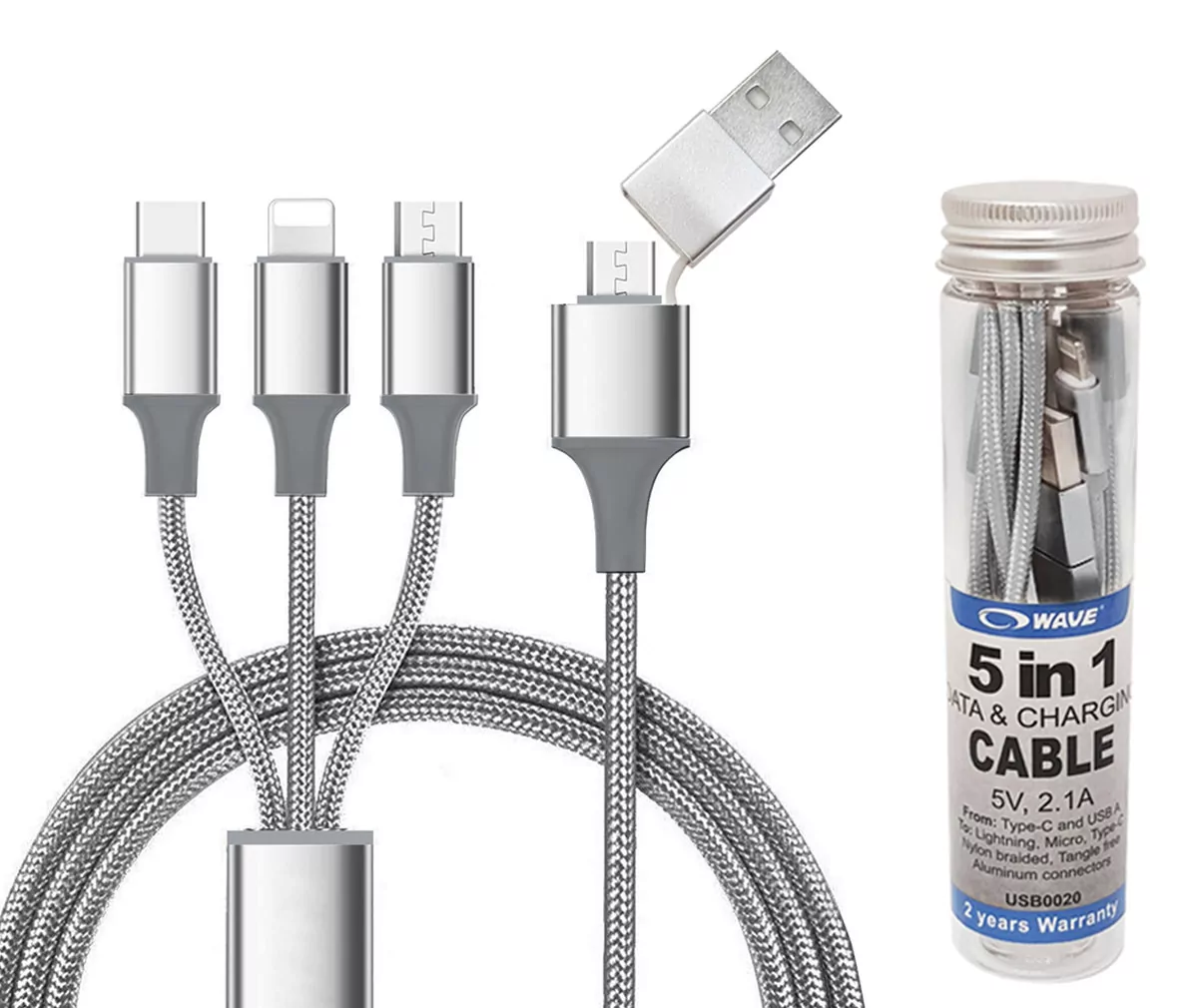 כבל סנכרון וטעינה 3 ב-1 ממותג - סינכרו