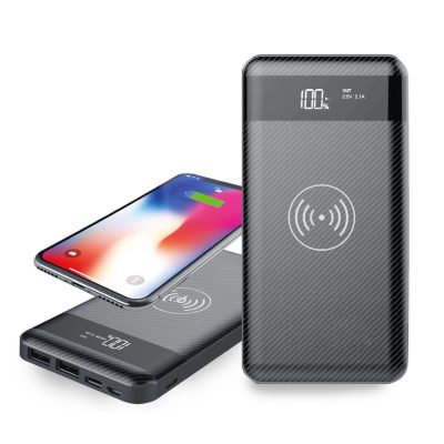 סוללה ניידת עוצמתית 10,000mAh סיוס | טעינה אלחוטית וקווית
