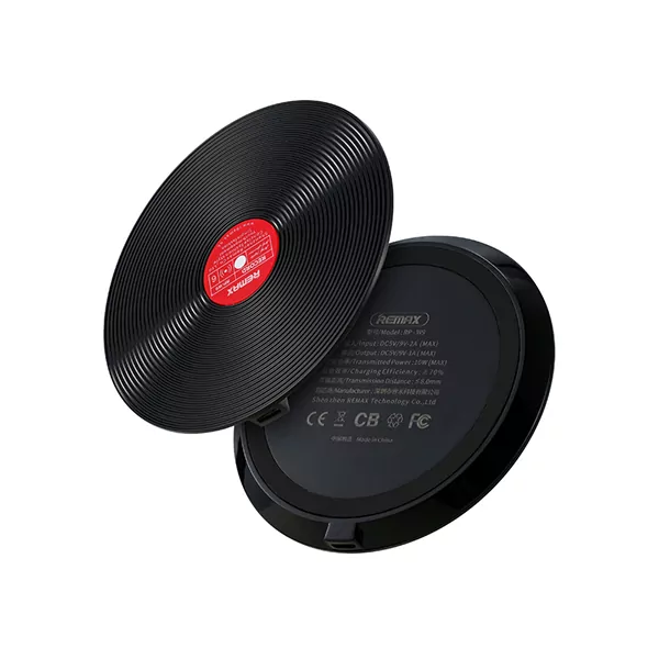 מטען אלחוטי מהיר 10W בעיצוב תקליט ויניל - רקורד