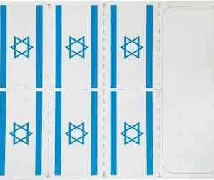 מארז 6 קעקועים זמניים של דגל ישראל