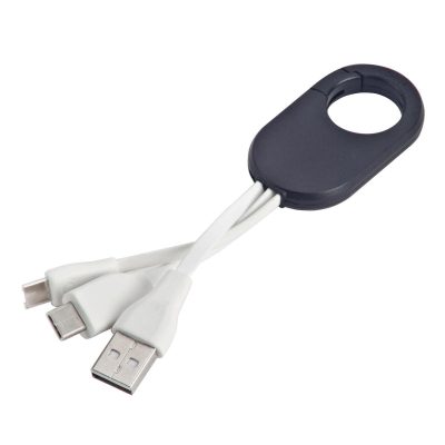 כבל USB אוניברסלי 3 ב-1 עם תופסן ממותג - מולדר